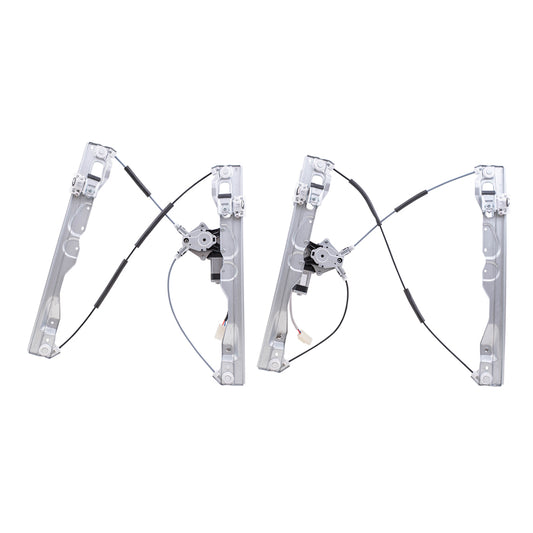 Brock Aftermarket Replacement Front and Rear Driver Left Power Window Regulators with Motor Compatible with 2009-2010 Ford F-150