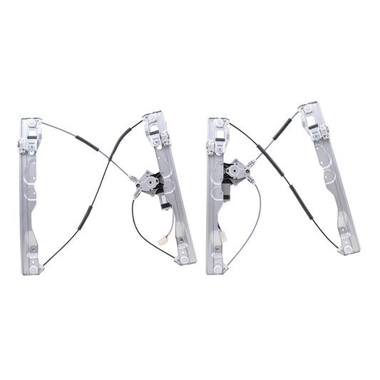Brock Aftermarket Replacement Front and Rear Passenger Right Power Window Regulators with Motor Compatible with 2009-2010 Ford F-150