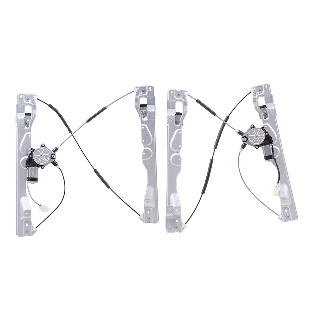 Brock Aftermarket Replacement Front and Rear Passenger Right Power Window Regulators with Motor Compatible with 2009-2010 Ford F-150