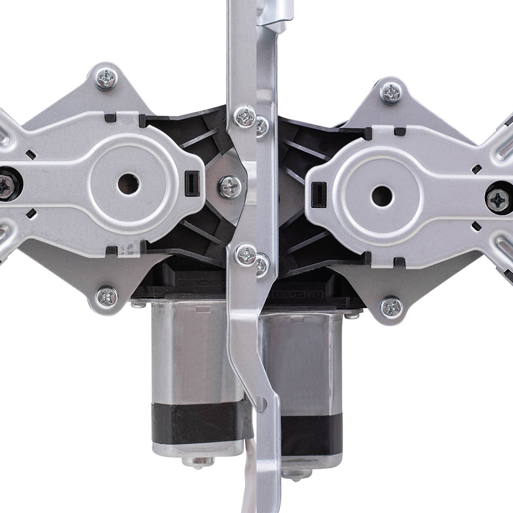 Brock Aftermarket Replacement Front and Rear Passenger Right Power Window Regulators with Motor Compatible with 2009-2010 Ford F-150