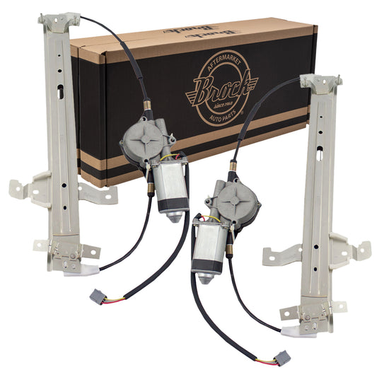 Front Set Power Window Regulators with Motors fits 1990-1993 Lincoln Town Car