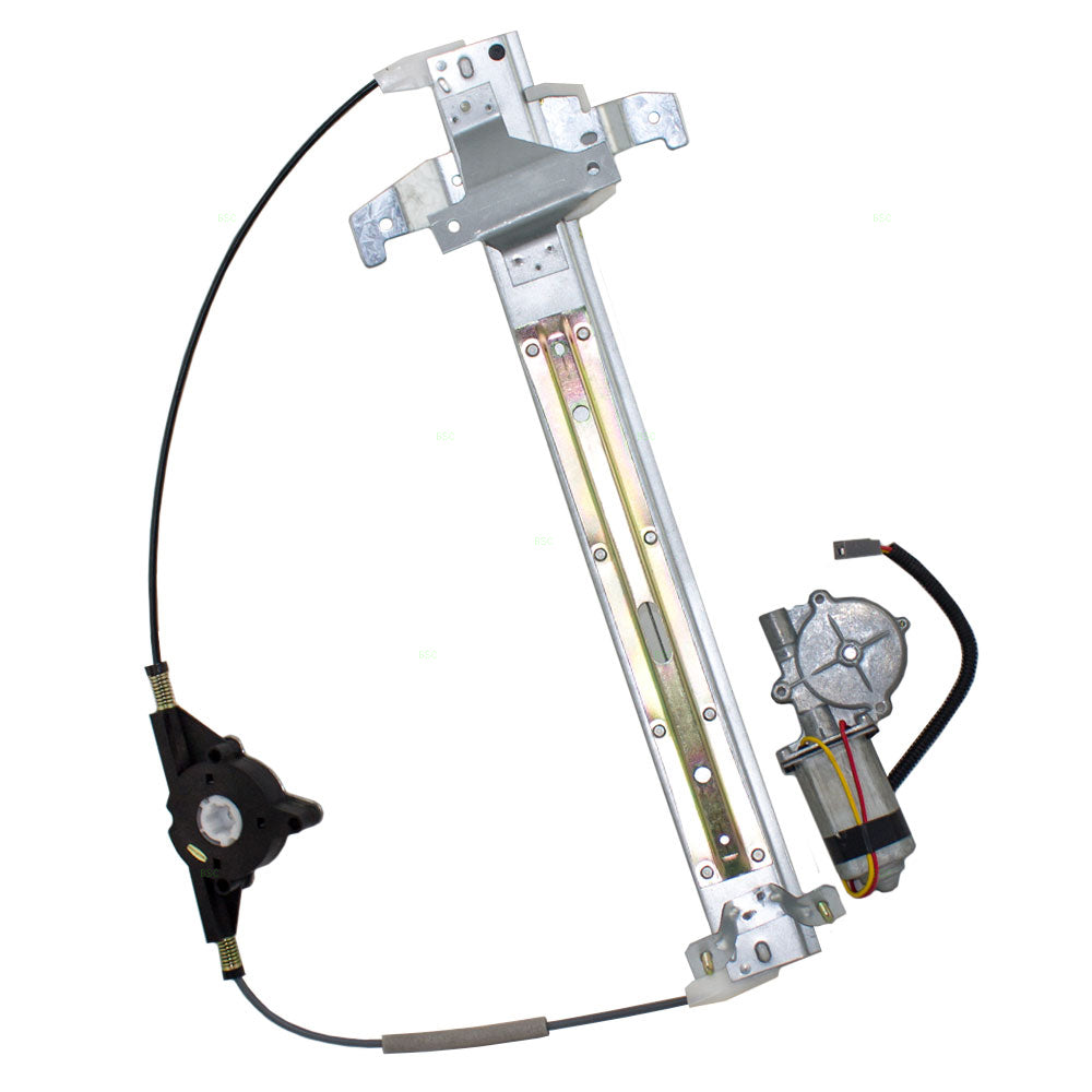Brock Replacement Drivers Rear Power Window Regulator with Motor Assembly Compatible with 1990-1993 Town Car