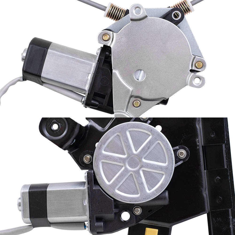 Brock Aftermarket Replacement Front and Rear Driver Left Power Window Regulators with Motor Compatible with 2004-2008 Ford F-150
