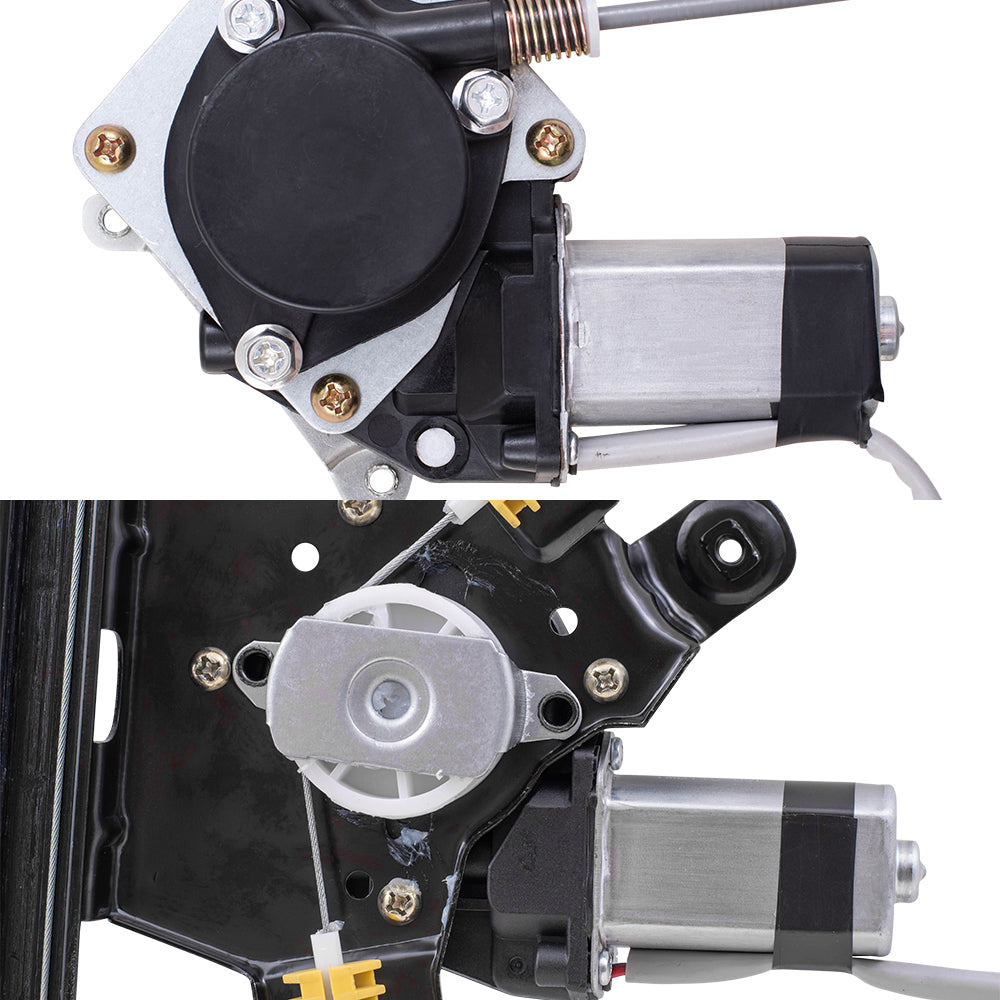 Brock Aftermarket Replacement Front and Rear Power Window Regulators with Motor 4 Piece Set Compatible with 2004-2008 Ford F-150