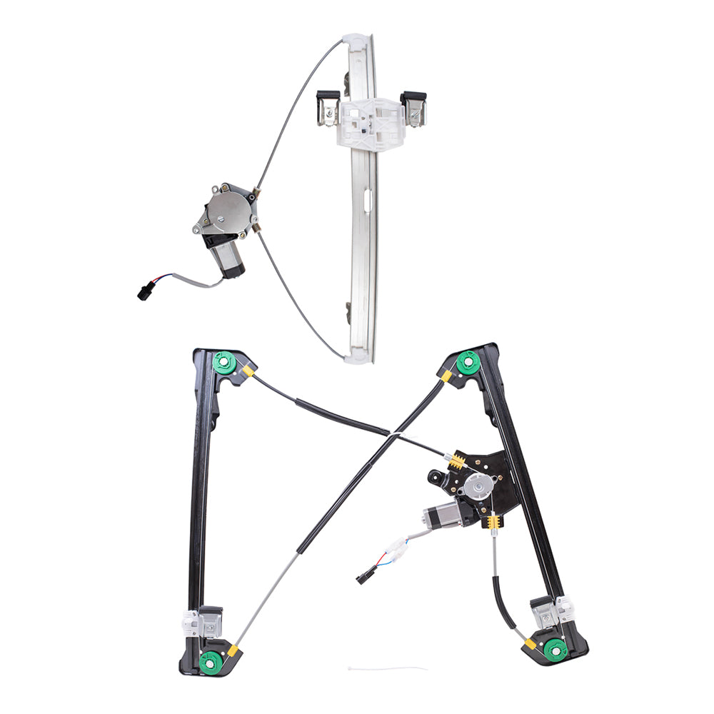 Brock Aftermarket Replacement Front and Rear Passenger Right Power Window Regulators with Motor Compatible with 2004-2008 Ford F-150