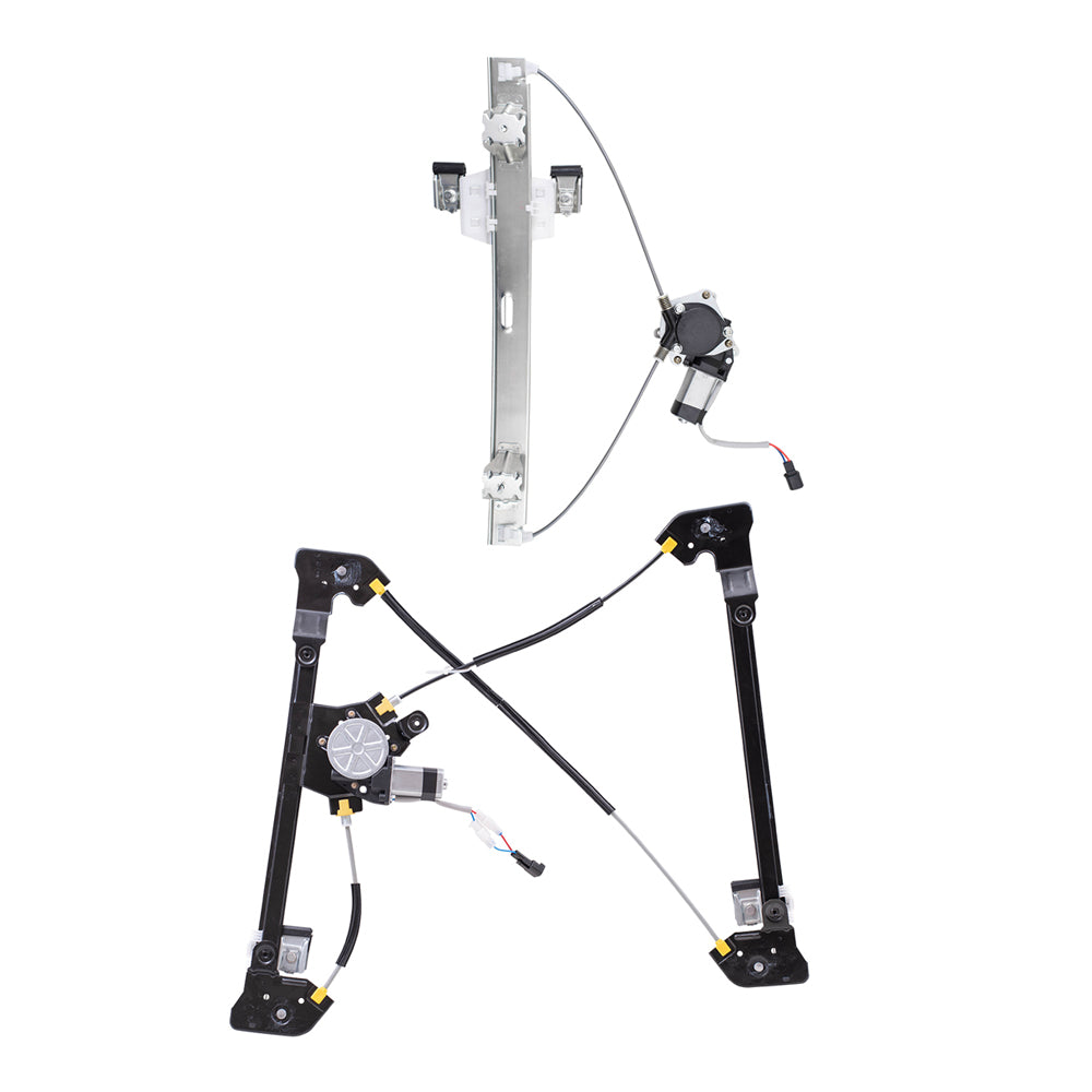 Brock Aftermarket Replacement Front and Rear Passenger Right Power Window Regulators with Motor Compatible with 2004-2008 Ford F-150