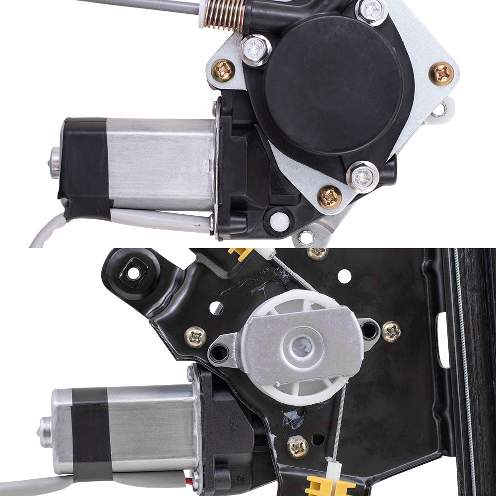 Brock Aftermarket Replacement Front and Rear Passenger Right Power Window Regulators with Motor Compatible with 2004-2008 Ford F-150