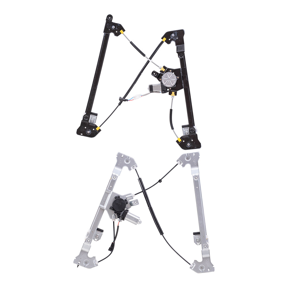 Brock Aftermarket Replacement Front and Rear Driver Left Power Window Regulators with Motor Compatible with 2004-2008 Ford F-150