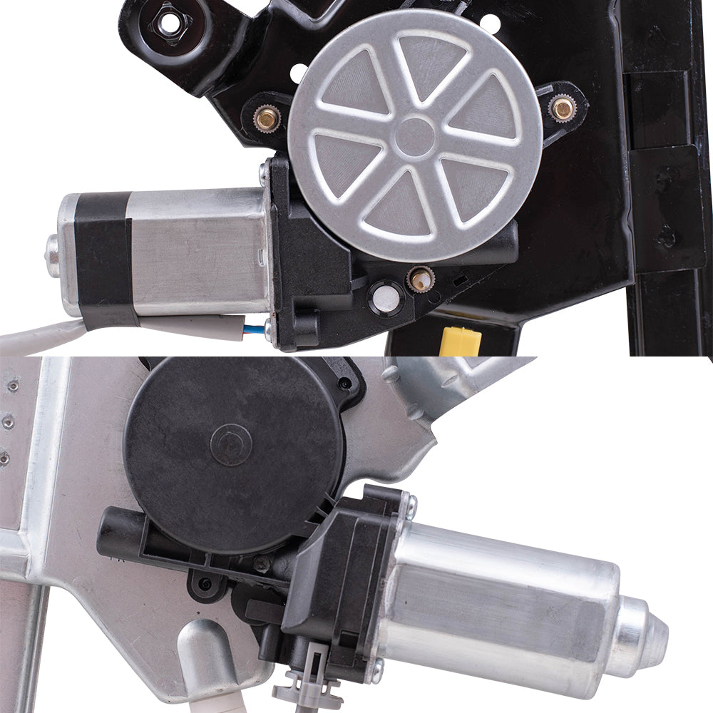 Brock Aftermarket Replacement Front and Rear Driver Left Power Window Regulators with Motor Compatible with 2004-2008 Ford F-150