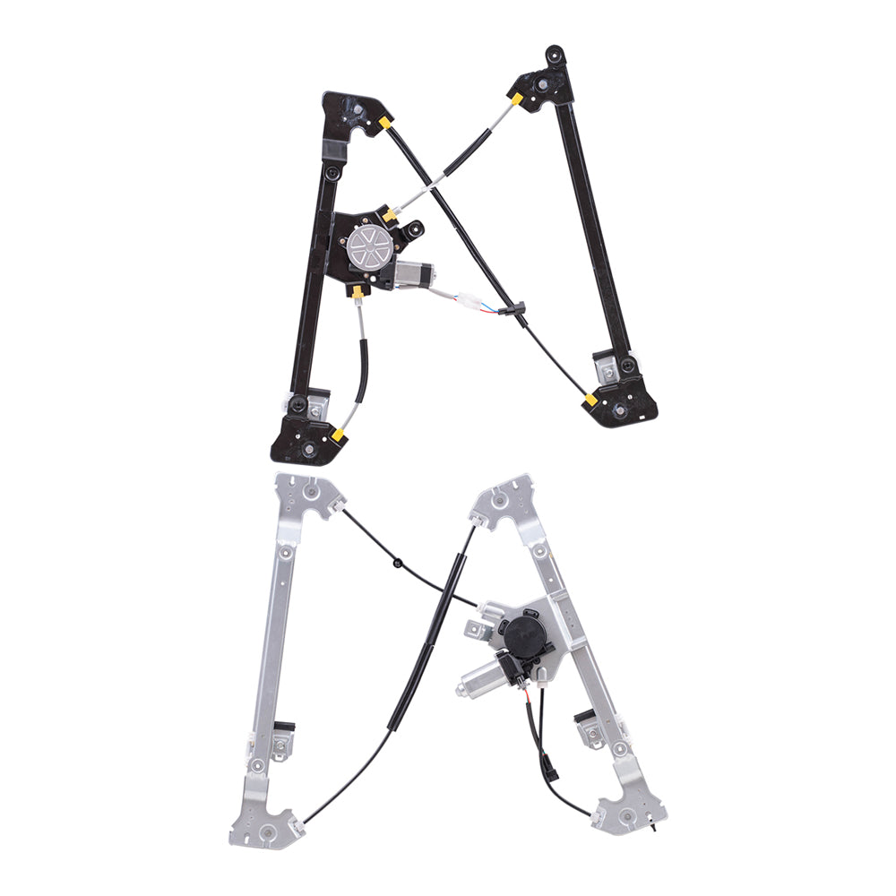 Brock Aftermarket Replacement Front and Rear Passenger Right Power Window Regulators with Motor Compatible with 2004-2008 Ford F-150