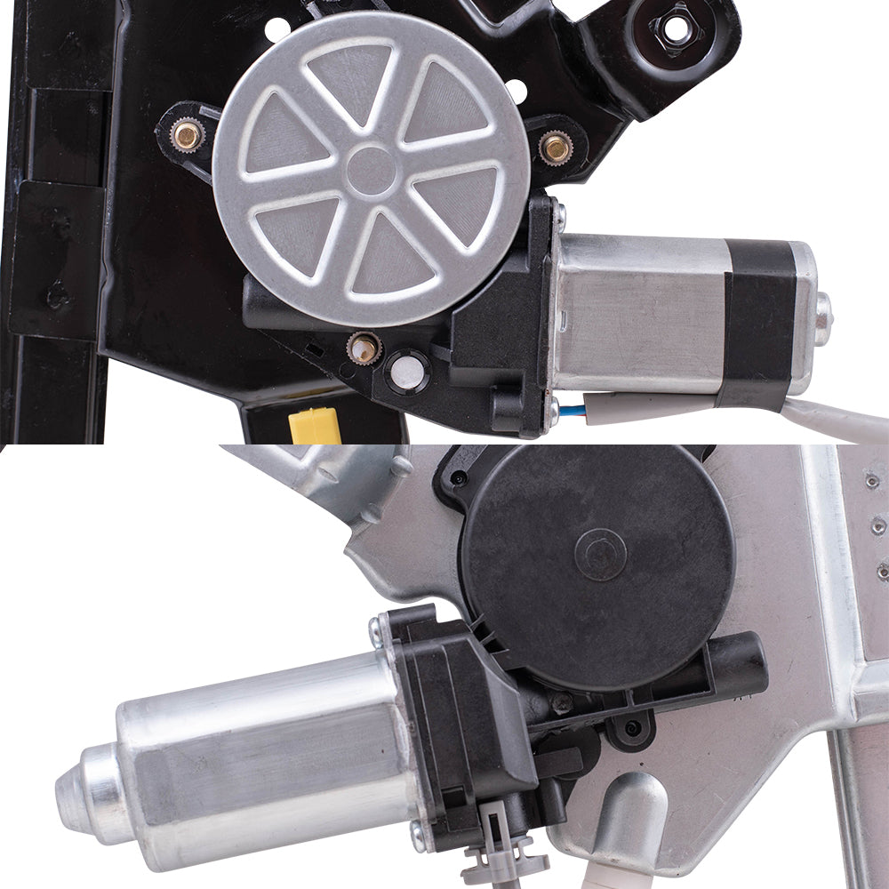 Brock Aftermarket Replacement Front and Rear Passenger Right Power Window Regulators with Motor Compatible with 2004-2008 Ford F-150