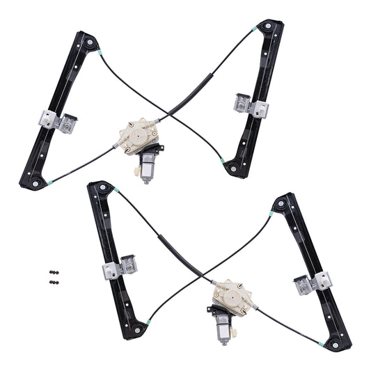 Brock Replacement Driver and Passenger Front Power Window Lift Regulators & Motors Assemblies Compatible with 06-12 Fusion 06-11 Milan