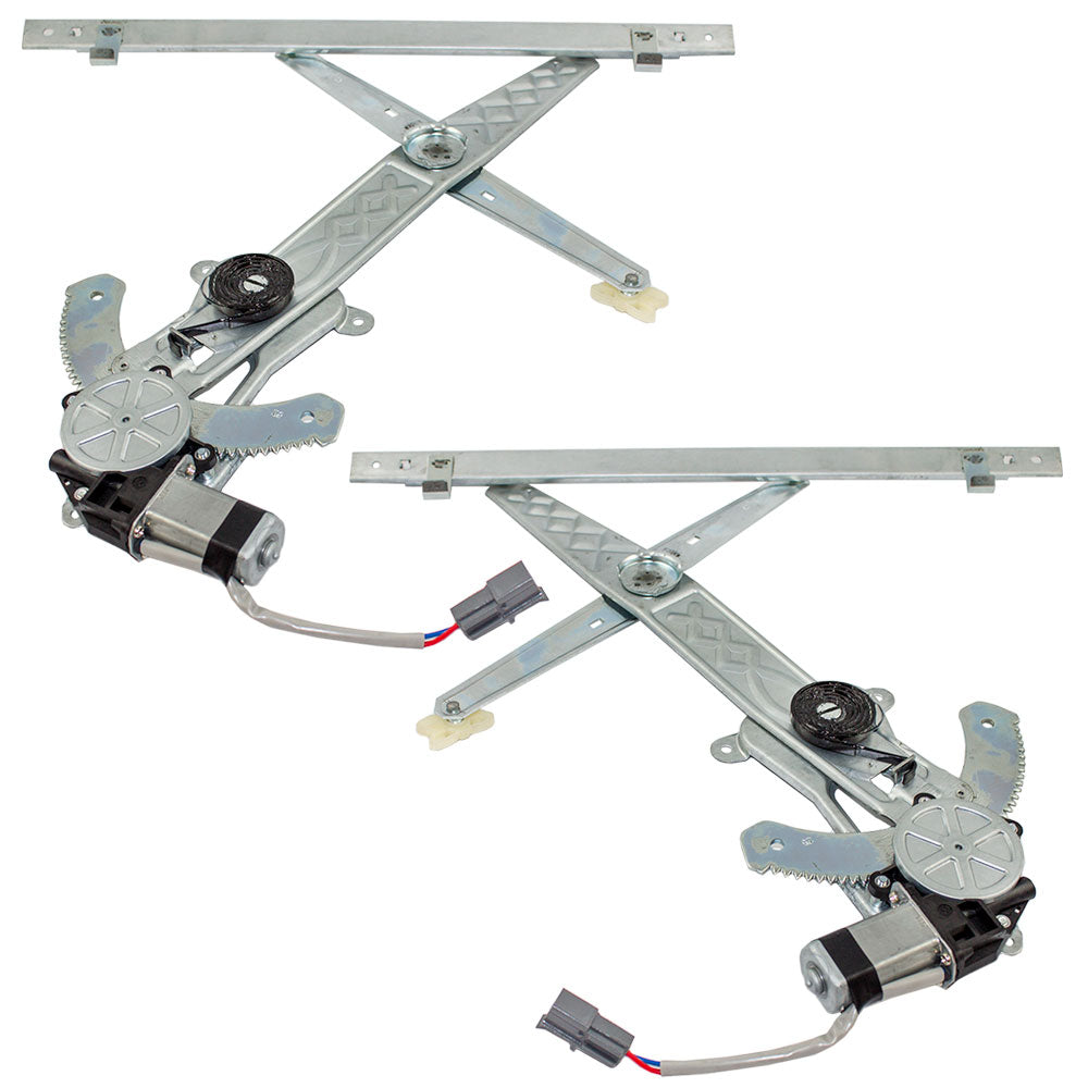 Brock Replacement Driver and Passenger Front Power Window Lift Regulators with Motors Assemblies Compatible with 95-97 99-03 Windstar Van 3F2Z1623209AA 3F2Z1623208AA