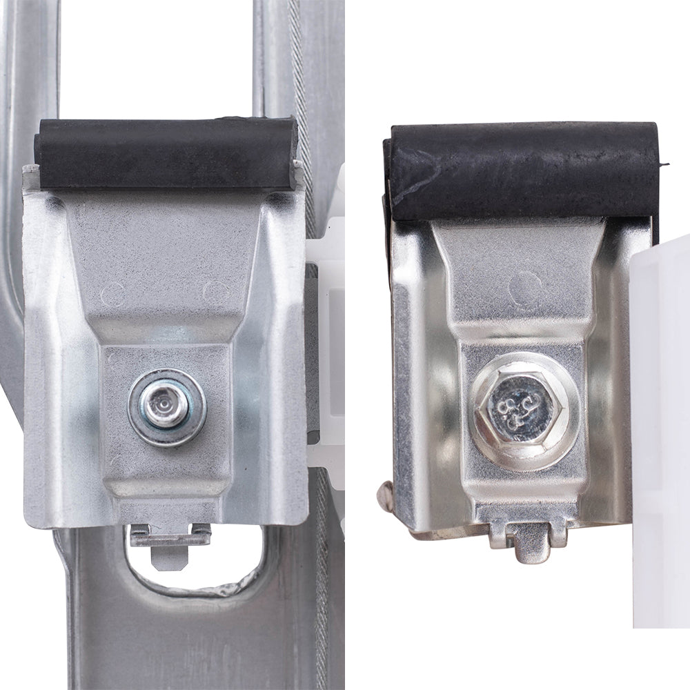 Brock Replacement Front and Rear Passenger Side Power Window Regulators with Motor Compatible with 2009-2010 F-150/Lobo