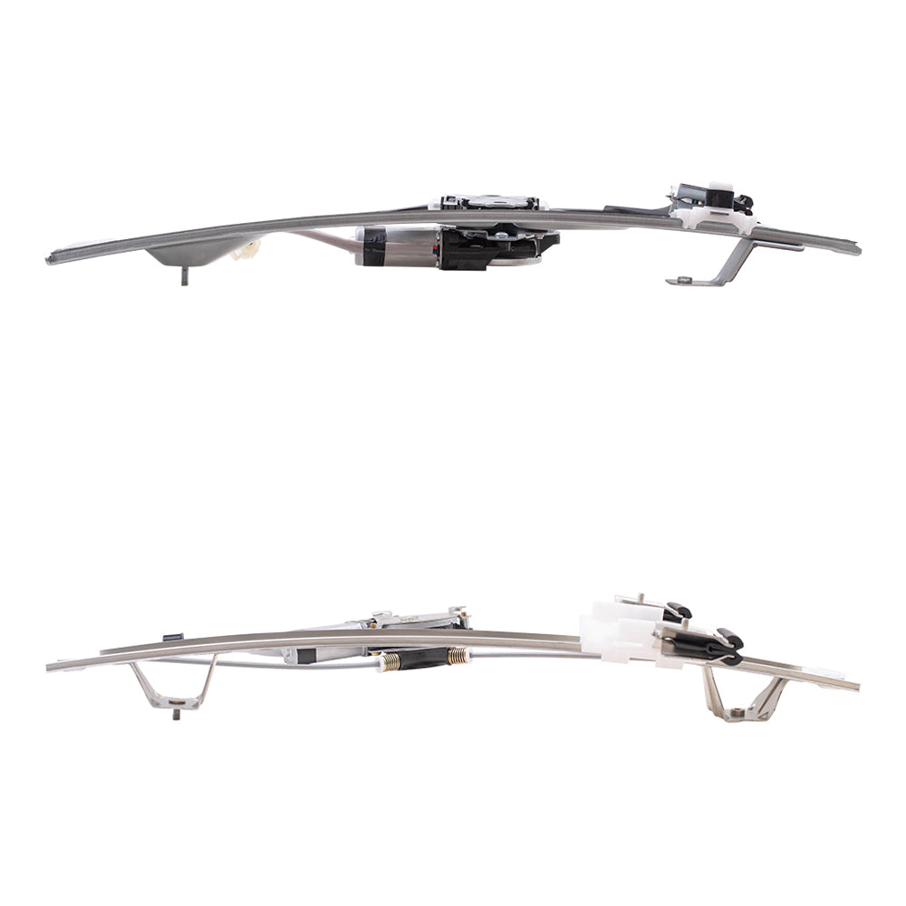 Brock Replacement Front and Rear Passenger Side Power Window Regulators with Motor Compatible with 2009-2010 F-150/Lobo