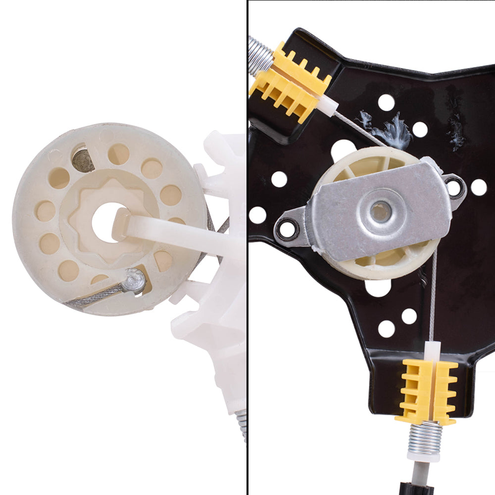 Brock Replacement Front and Rear Passenger Side Power Window Regulators Without Motor Compatible with 2004-2008 F-150/ 2004 & 2007-2008 Lobo
