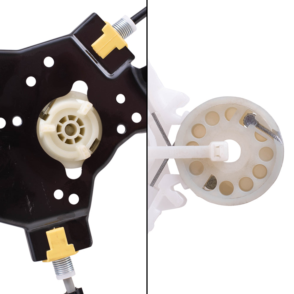 Brock Replacement Front and Rear Passenger Side Power Window Regulators Without Motor Compatible with 2004-2008 F-150/ 2004 & 2007-2008 Lobo