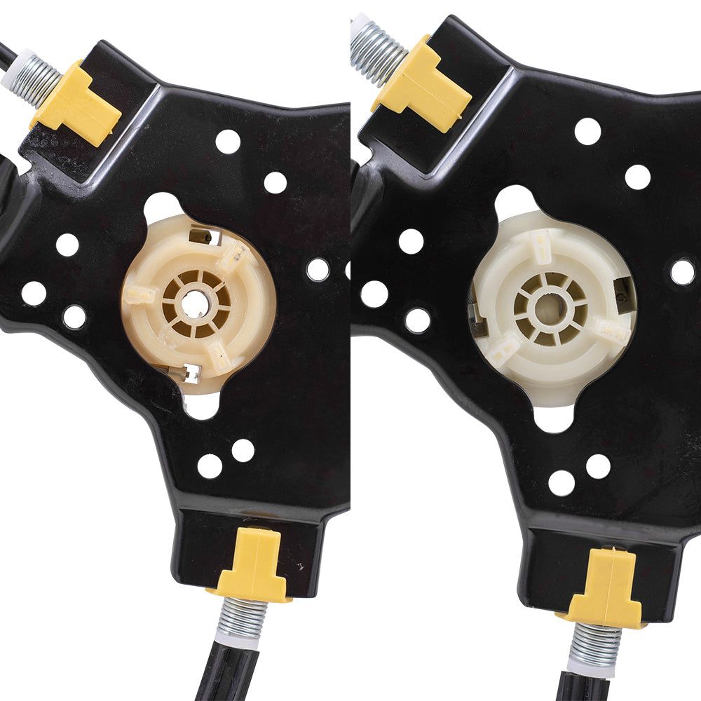 Brock Replacement Front and Rear Power Window Regulators Without Motor 4 Piece Set Compatible with 2004-2008 F-150/Lobo & 2006-2008 Mark LT