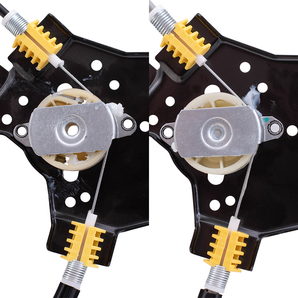 Brock Replacement Front and Rear Passenger Side Power Window Regulators Without Motor Compatible with 2004-2008 F-150/Lobo & 2006-2008 Mark LT