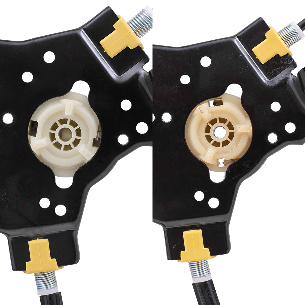Brock Replacement Front and Rear Passenger Side Power Window Regulators Without Motor Compatible with 2004-2008 F-150/Lobo & 2006-2008 Mark LT