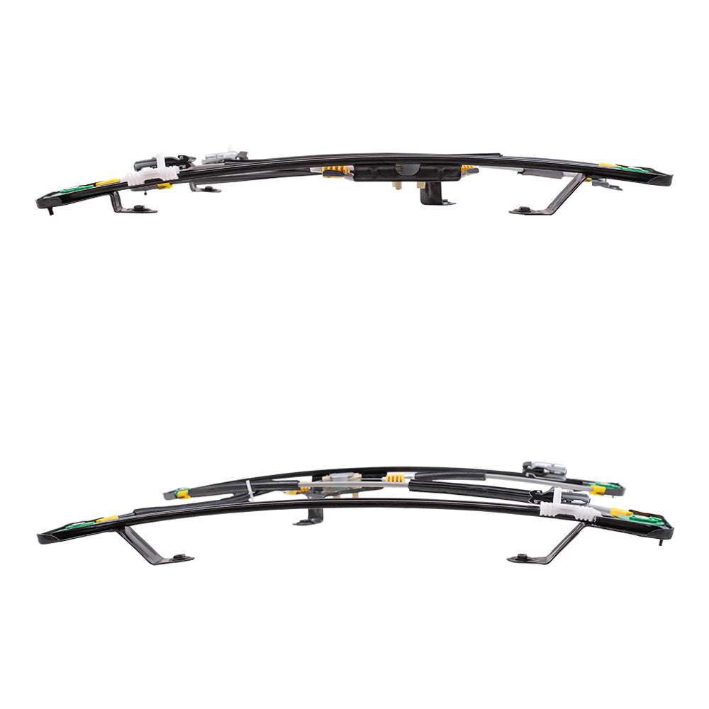 Brock Replacement Front and Rear Passenger Side Power Window Regulators Without Motor Compatible with 2004-2008 F-150/Lobo & 2006-2008 Mark LT