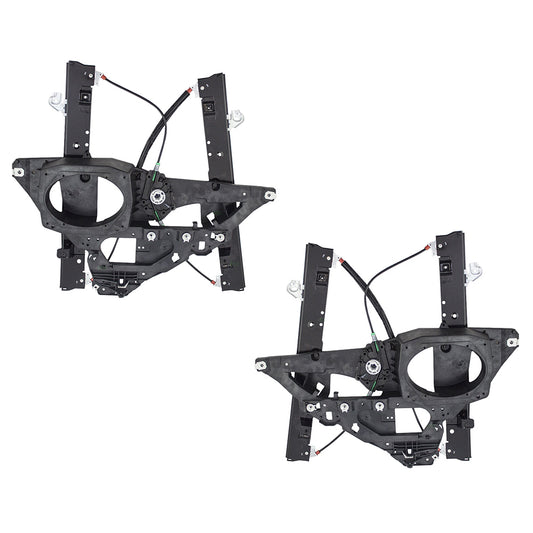 Brock Replacement Pair Set Front Power Window Lift Regulators Compatible with 2003-2006 Expedition Navigator 6L1Z 7823209 AA 6L1Z 7823208 AA