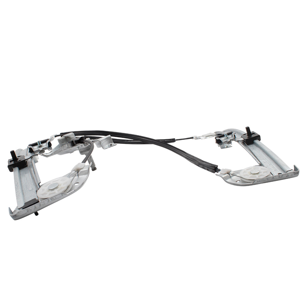 Brock Replacement Pair Set Front Manual Window Lift Regulators Compatible with 04-08 F-150 Super Cab Extended Cab Pickup Truck 6L3Z1823201AA 6L3Z1823200AA
