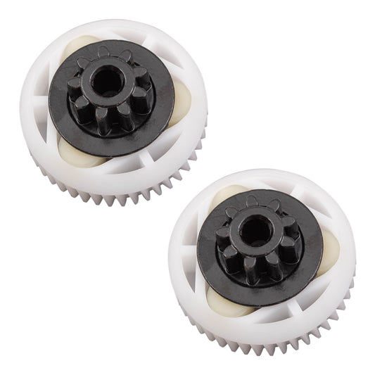 Brock Replacement Pair Set Power Window Lift Motor Gears 9 Tooth with Rollers Compatible with 1990-2011 Town Car