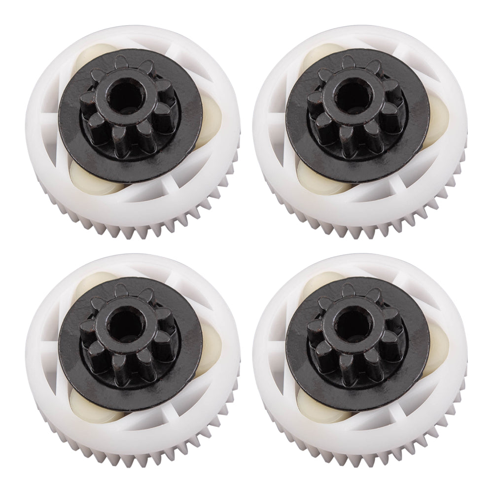 Brock Replacement 4 Pc Power Window Lift Regulator Motor Gears 9 Tooth w/ Rollers Compatible with 1990-2011 Crown Victoria Country Squire Town Car Grand Marquis Colony Park