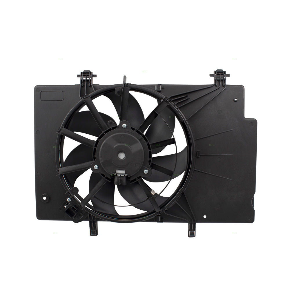 Brock Replacement Radiator Cooling Fan Assembly Compatible with 11-18 Fiesta 1.6L BE8Z8C607B BE8Z8C607A