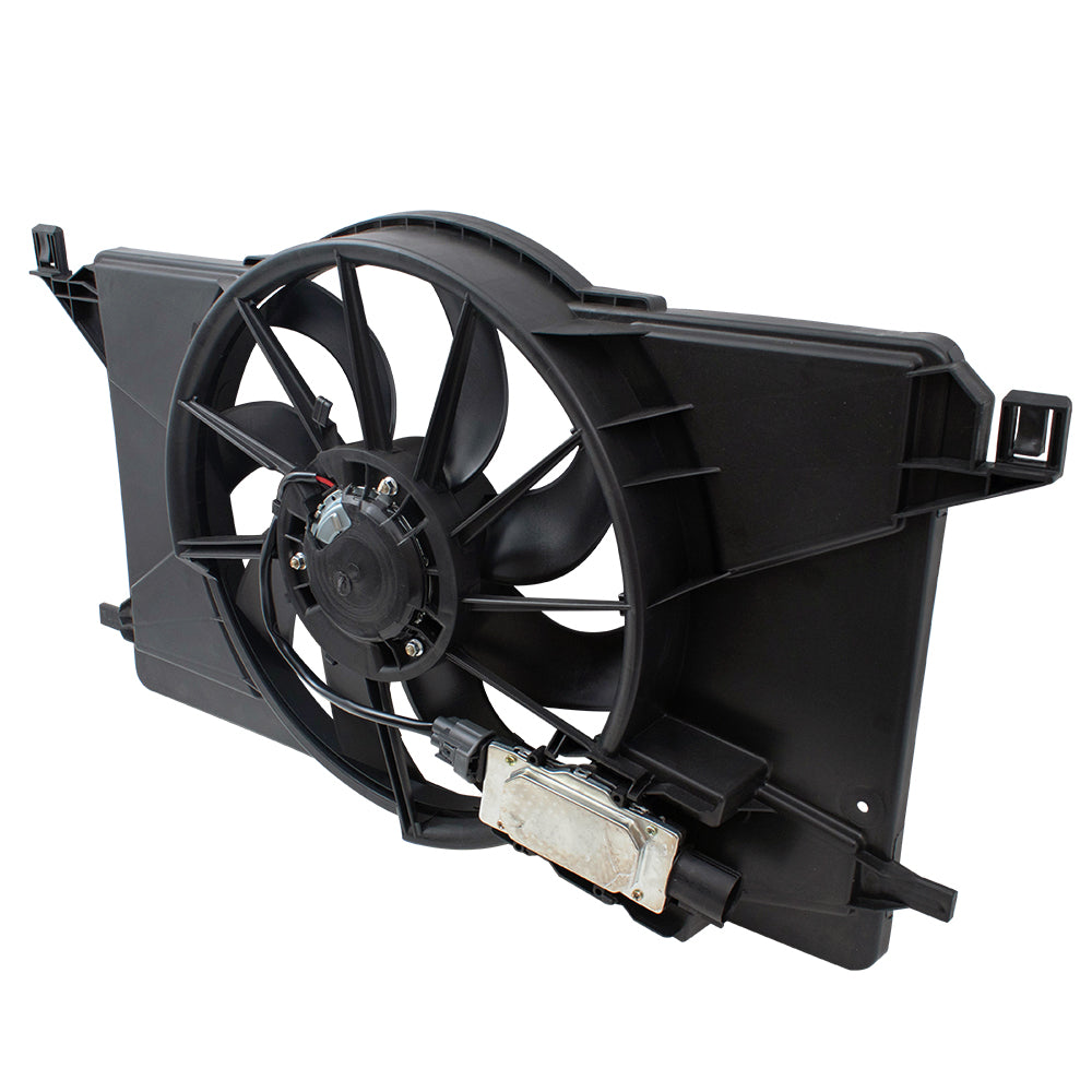 Brock Replacement Radiator Cooling Fan Assembly w/Control Module For 12-18 Focus 2.0L & 12-18 Focus Electric replaces CV6Z8C607R BV6Z8C607K