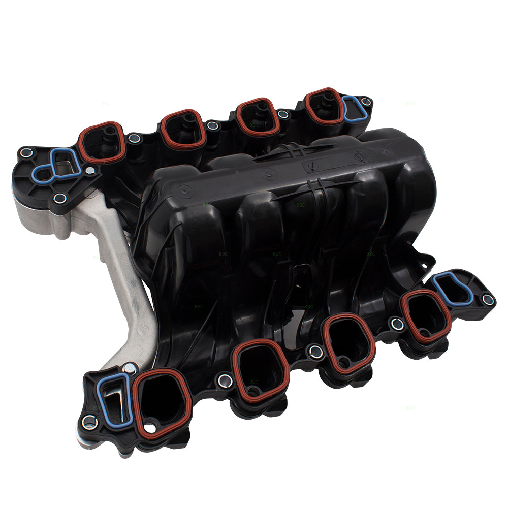 Brock Replacement Upgraded Design Upper Intake Manifold with Thermostat Repair Kit Compatible with 2007-2008 Ford F-150