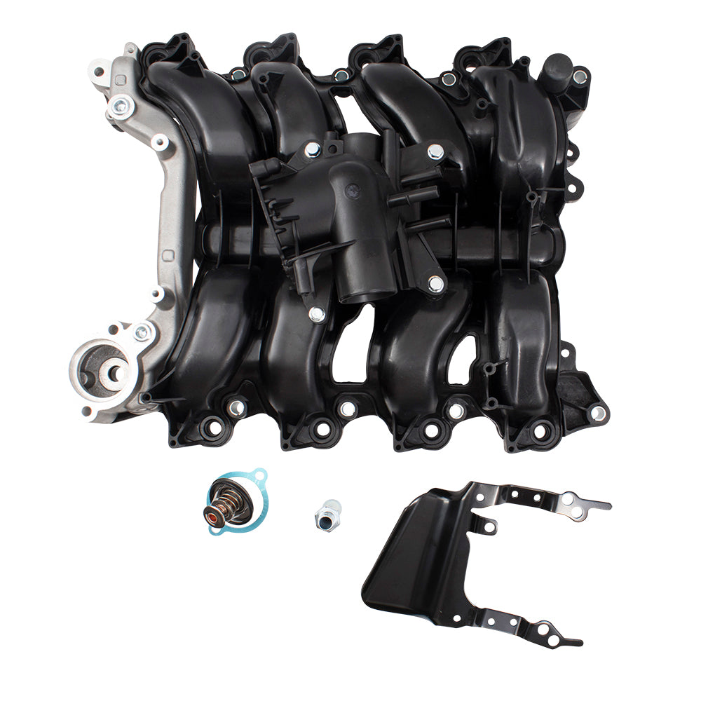 Brock Replacement Upgraded Design Upper Intake Manifold w/ Thermostat Gaskets & Hardware Kit Compatible with F150 Pickup & E-Series Van 4.6L 9L3Z9424E