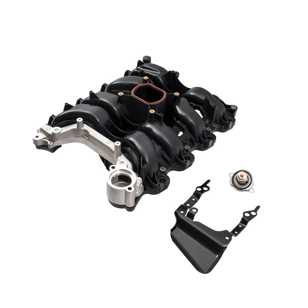 Brock Replacement Upgraded Design Upper Intake Manifold w/Thermostat Gaskets & Hardware Kit Compatible with 02-05 Explorer Mountaineer 4.6L 2L2Z9424A 2L2Z9424AB
