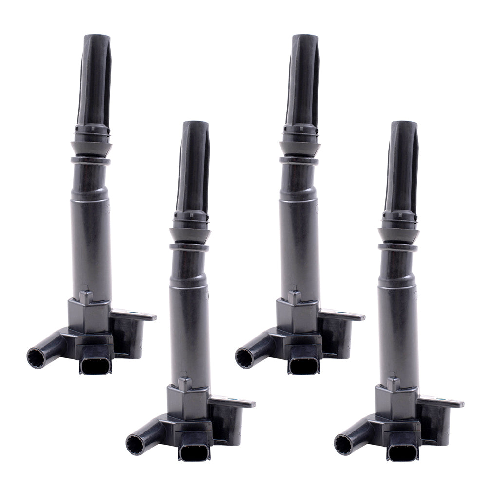 Brock Aftermarket Replacement Part Passenger Side Ignition Spark Plug Coils 4 Piece Set Compatible with 2011-2014 Ford F-150