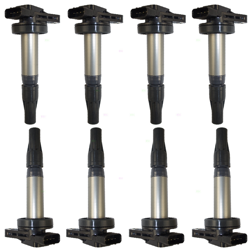 Brock Replacement 8 Piece Set Ignition Spark Plug Coils Compatible with S-Type Super V8 Vanden Plas X Type LR3 Range AJ810445