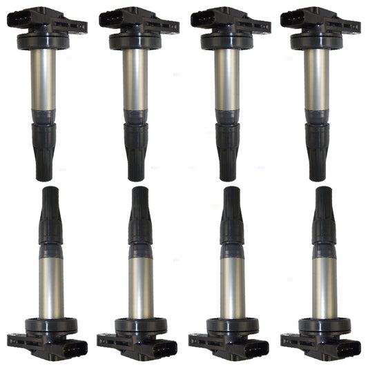 Brock Replacement 8 Piece Set Ignition Spark Plug Coils Compatible with S-Type Super V8 Vanden Plas X Type LR3 Range AJ810445