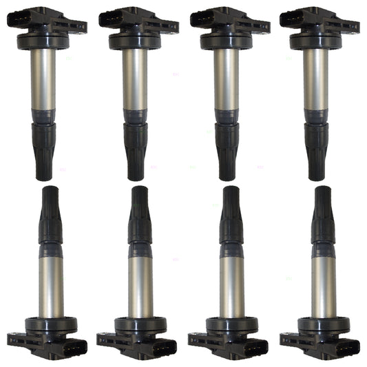 Brock Replacement 8 Piece Set Ignition Spark Plug Coils Compatible with S-Type Super V8 Vanden Plas X Type LR3 Range AJ810445