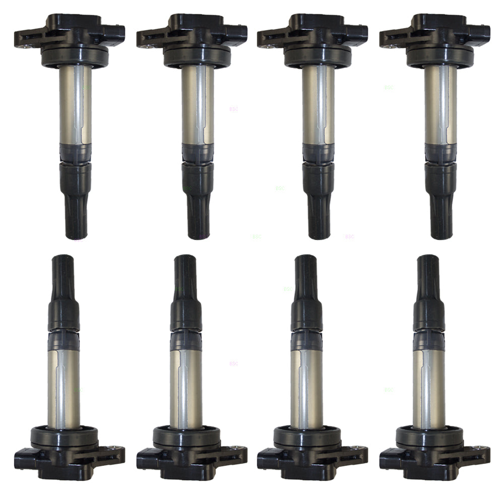 Brock Replacement 8 Piece Set Ignition Spark Plug Coils Compatible with S-Type Super V8 Vanden Plas X Type LR3 Range AJ810445
