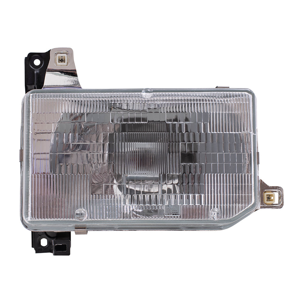 Brock Replacement Driver and Passenger Composite Headlights Headlamps Compatible with 87-95 Pathfinder Pickup Truck B606041G00 B601041G00