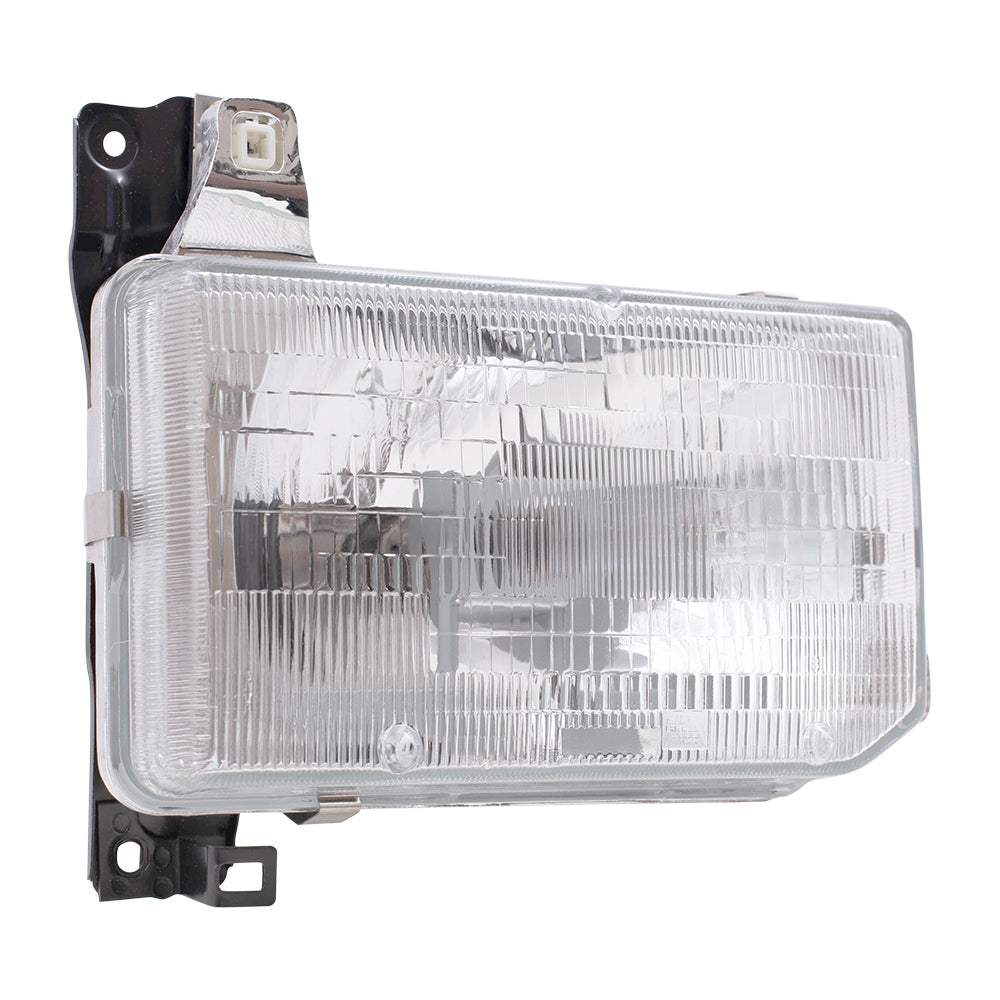Brock Replacement Driver and Passenger Composite Headlights Headlamps Compatible with 87-95 Pathfinder Pickup Truck B606041G00 B601041G00