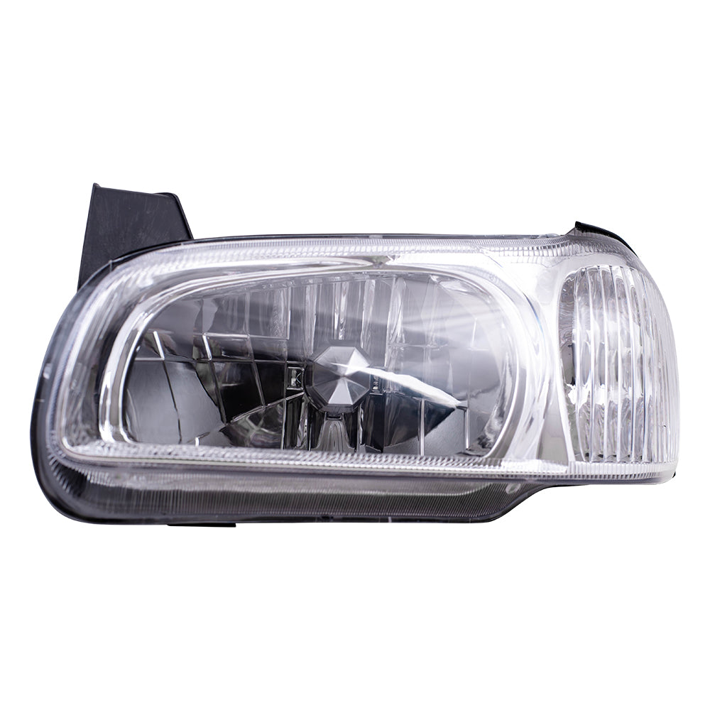 Drivers Headlight Assembly for 00-01 Nissan Maxima - Chrome Bezel