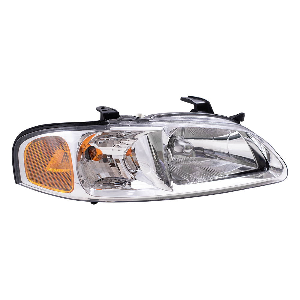 Brock Replacement Driver and Passenger Headlights Headlamps Compatible with 00-01 Sentra 26060-5M026 26010-5M026