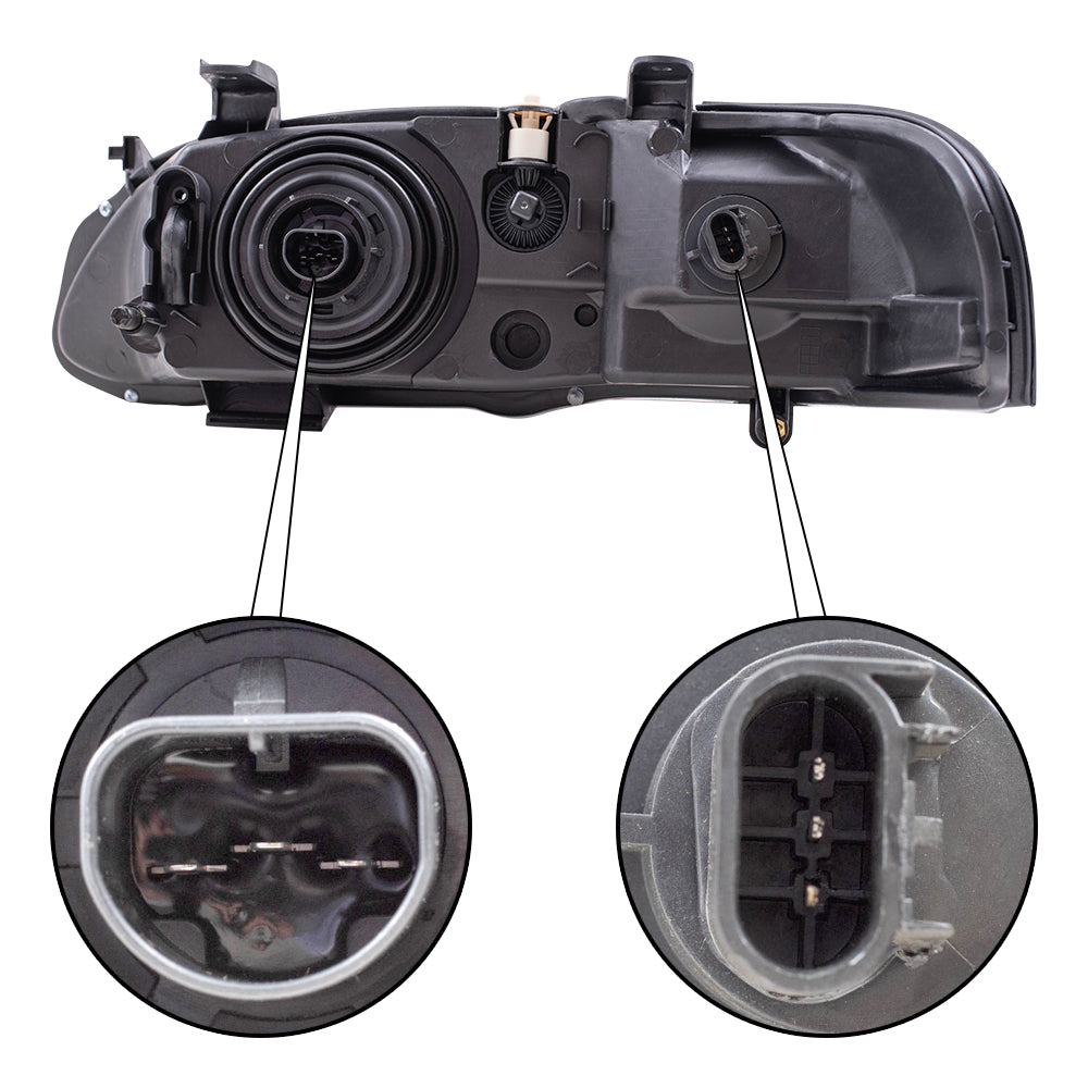 Brock Replacement Driver and Passenger Headlights Headlamps Compatible with 00-01 Sentra 26060-5M026 26010-5M026