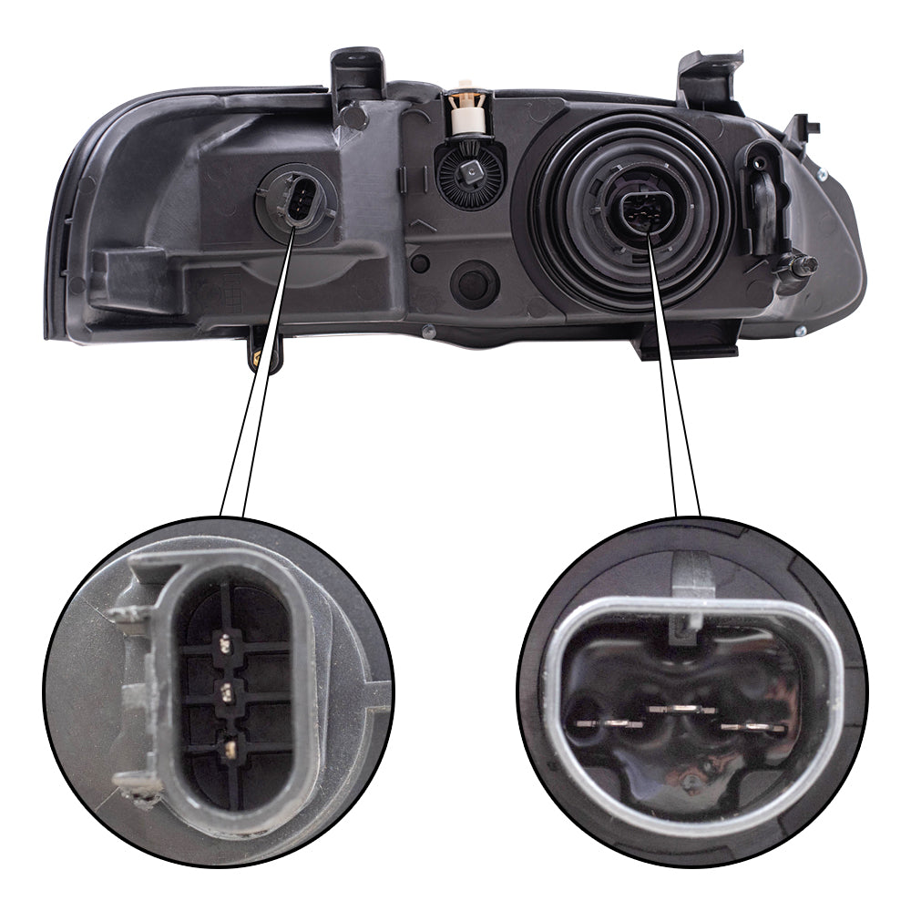 Brock Replacement Drivers Headlight Headlamp Compatible with 00-01 Sentra 26060-5M026