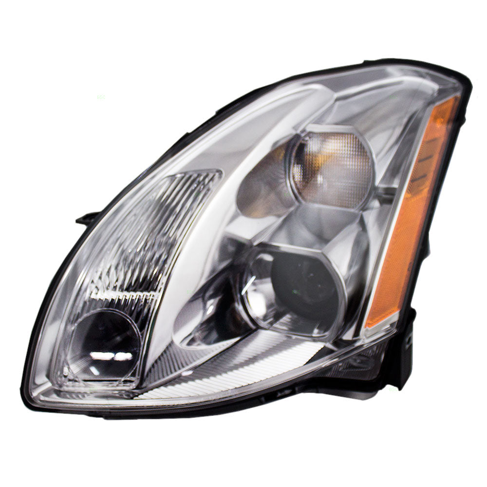 Brock Replacement Drivers Halogen Headlight Headlamp Compatible with 03-05 350Z 26060ZA80A