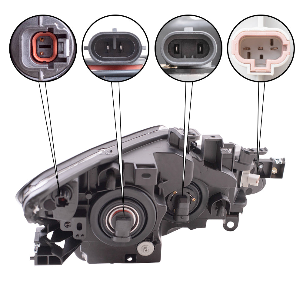 2009-2014 Nissan Murano Halogen Combination Headlight Assembly LH