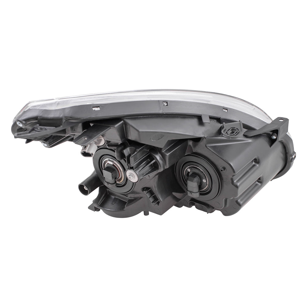 Brock Replacement Drivers Halogen Combination Headlight Headlamp Chrome Bezel Compatible with 08-10 Rogue 26060-JM00A