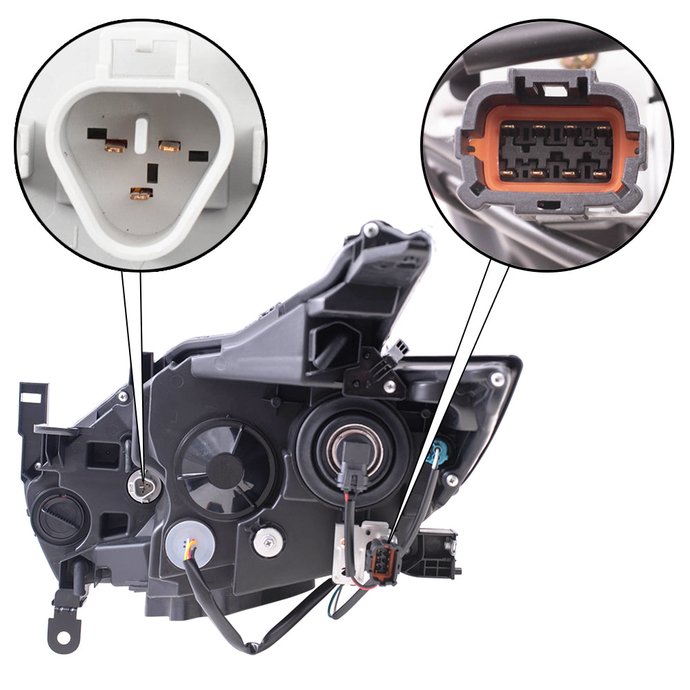 Brock Replacement Passenger's Halogen Headlight Compatible with 2017 Murano 26010-5AA9C