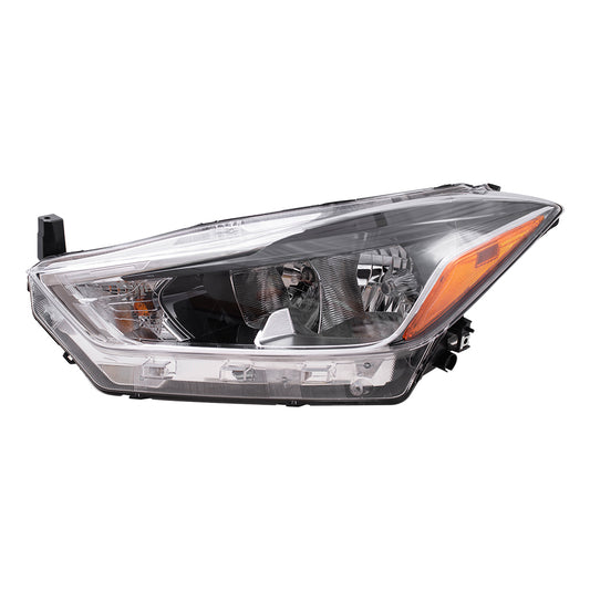 Brock Replacement Driver Side Halogen Combination Headlight Assembly Compatible with 2018-2020 Kicks S/SV